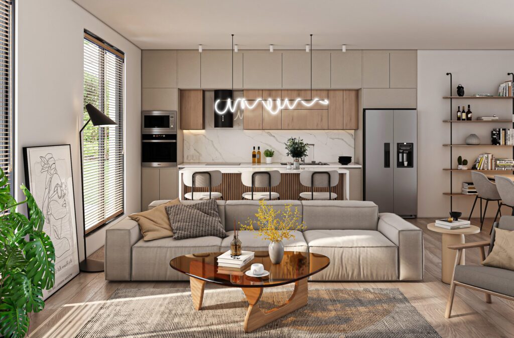 Open Living-Kitchen Warm Haven