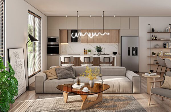Open Living-Kitchen Warm Haven