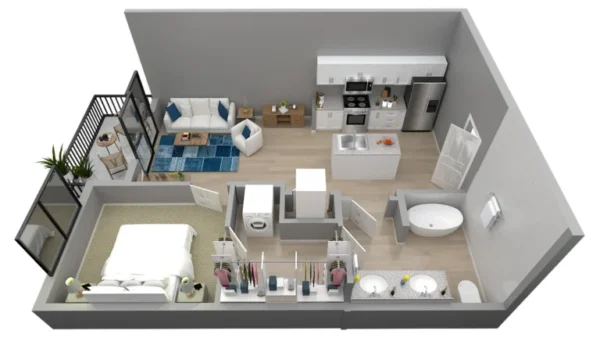 Efficient Studio Apartment