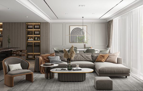 Classic Panel Molding Living Room