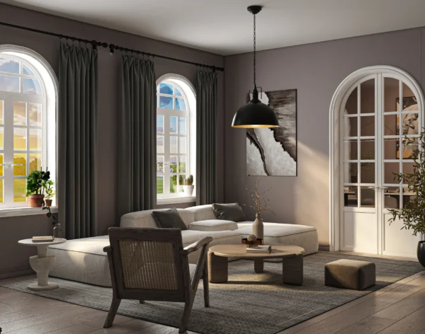 Arched Window Cozy Lounge