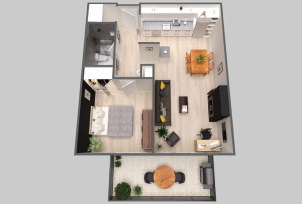 Cozy L-Shaped Apartment
