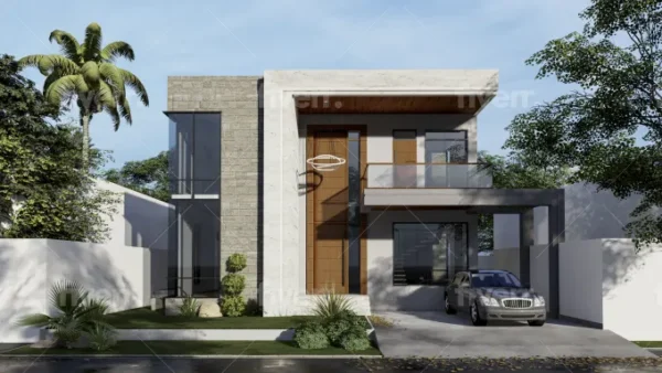 Contemporary Stone & Wood Residence
