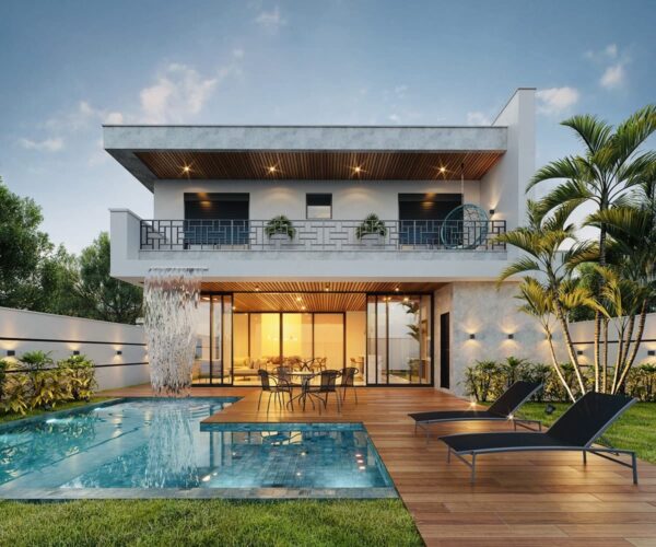 Luxury Poolside Evening Retreat