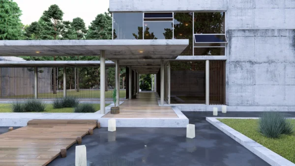 Modern Cantilevered Carport Villa